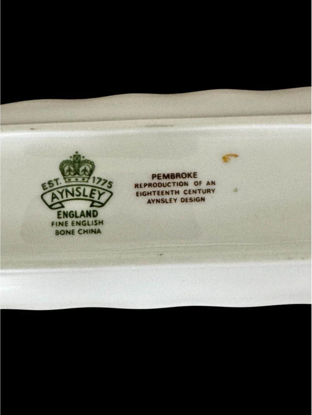 Vintage Aynsley Pembroke Trinket Pen Tray Dish Bird Flowers England Château Core